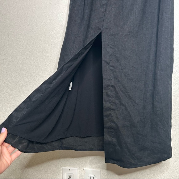 DISSH Roberts Linen Midi Skirt black US 4 - Picture 8 of 14